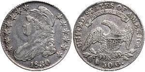 50 Цент США (1776 - ) Серебро 