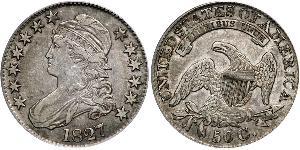 50 Цент США (1776 - ) Серебро 