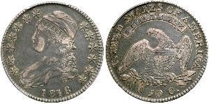 50 Цент США (1776 - ) Серебро 