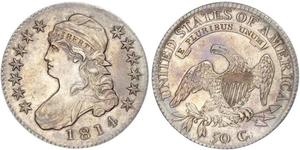 50 Цент США (1776 - ) Серебро 