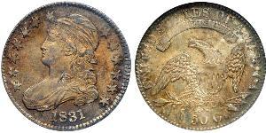 50 Цент США (1776 - ) Серебро 