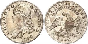 50 Цент США (1776 - ) Серебро 