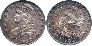 50 Цент США (1776 - ) Серебро 
