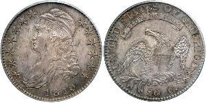 50 Цент США (1776 - ) Серебро 