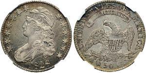 50 Цент США (1776 - ) Серебро 