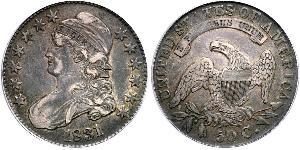 50 Цент США (1776 - ) Серебро 