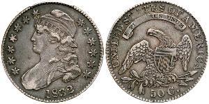 50 Цент США (1776 - ) Серебро 