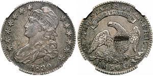 50 Цент США (1776 - ) Серебро 