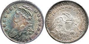 50 Цент США (1776 - ) Серебро 