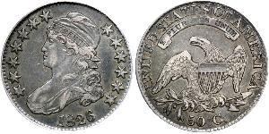 50 Цент США (1776 - ) Серебро 