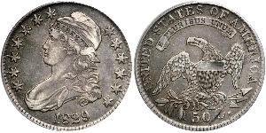 50 Цент США (1776 - ) Серебро 