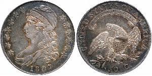 50 Цент США (1776 - ) Серебро 