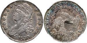 50 Цент США (1776 - ) Серебро 