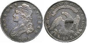 50 Цент США (1776 - ) Серебро 