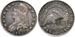 50 Цент США (1776 - ) Серебро 