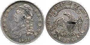 50 Цент США (1776 - ) Серебро 