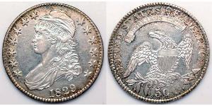 50 Цент США (1776 - ) Серебро 