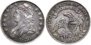 50 Цент США (1776 - ) Серебро 