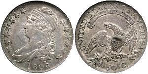 50 Цент США (1776 - ) Серебро 