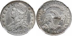 50 Цент США (1776 - ) Серебро 