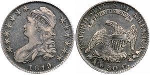 50 Цент США (1776 - ) Серебро 