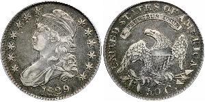 50 Цент США (1776 - ) Серебро 