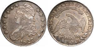 50 Цент США (1776 - ) Серебро 