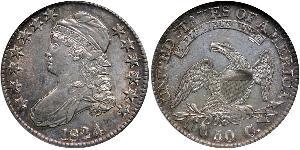 50 Цент США (1776 - ) Серебро 