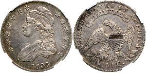 50 Цент США (1776 - ) Серебро 