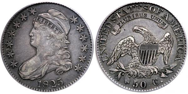 50 Цент США (1776 - ) Серебро 