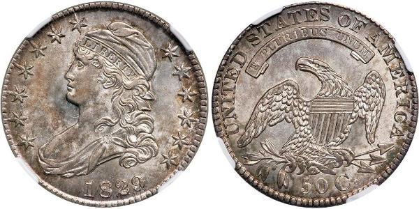 50 Цент США (1776 - ) Серебро 