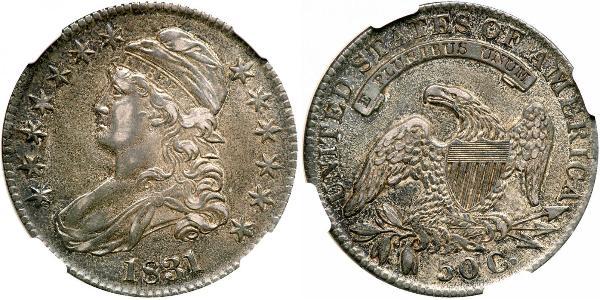 50 Цент США (1776 - ) Серебро 