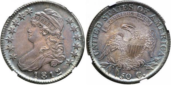 50 Цент США (1776 - ) Серебро 
