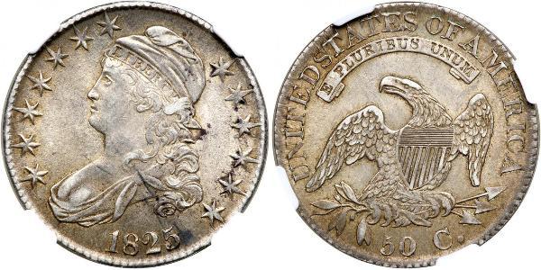 50 Цент США (1776 - ) Серебро 