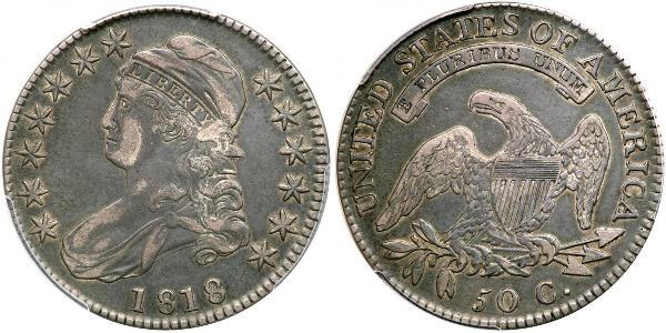 50 Цент США (1776 - ) Серебро 