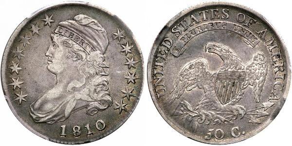 50 Цент США (1776 - ) Серебро 