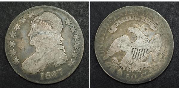 50 Цент США (1776 - ) Серебро 