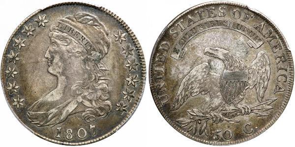 50 Цент США (1776 - ) Серебро 