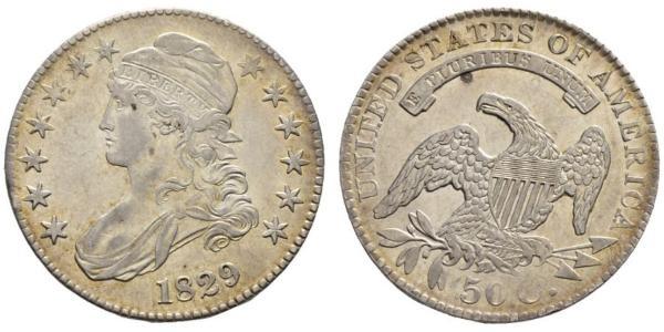 50 Цент США (1776 - ) Серебро 