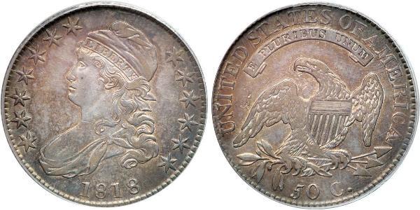 50 Цент США (1776 - ) Серебро 