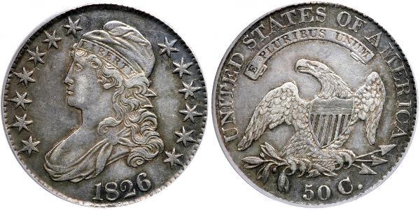 50 Цент США (1776 - ) Серебро 