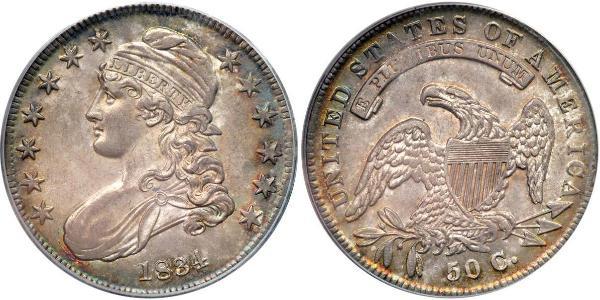50 Цент США (1776 - ) Серебро 
