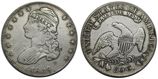 50 Цент США (1776 - ) Серебро 