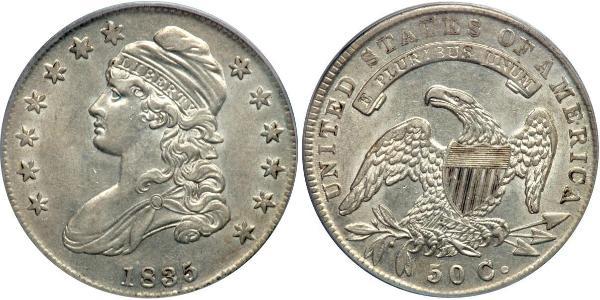50 Цент США (1776 - ) Серебро 