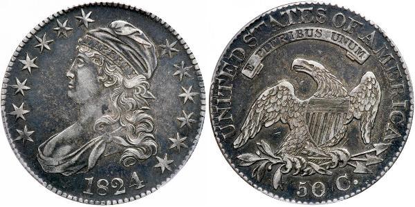 50 Цент США (1776 - ) Серебро 