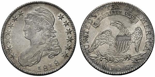 50 Цент США (1776 - ) Серебро 