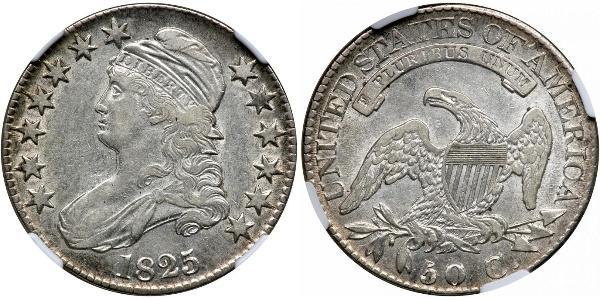 50 Цент США (1776 - ) Серебро 