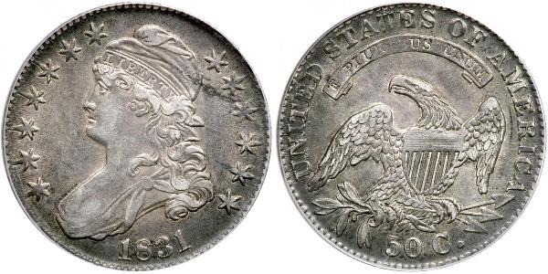 50 Цент США (1776 - ) Серебро 