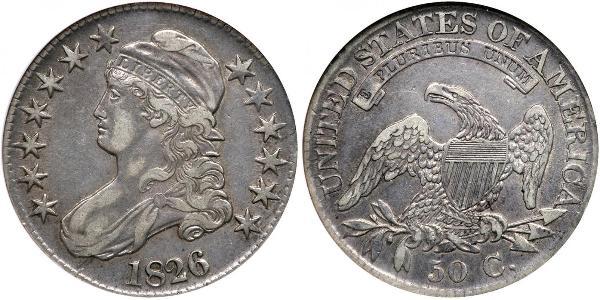 50 Цент США (1776 - ) Серебро 
