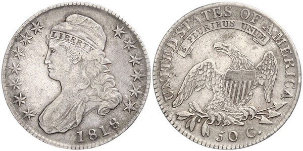 50 Цент США (1776 - ) Серебро 